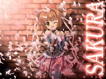 1074233963887 Sakura with a microphone and cherry blossom petals