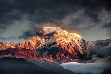 Annapurna South at Sunrise, Nepal
