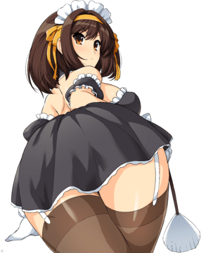 (e) (z) Haruhi as a maid bending over (extracted) by haruhisky