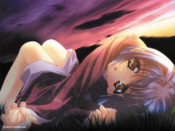 !! 2405 a girl lying under the night sky (absolutely kawaii)