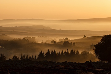 hazy valleys of Mpumalanga province, South Africa