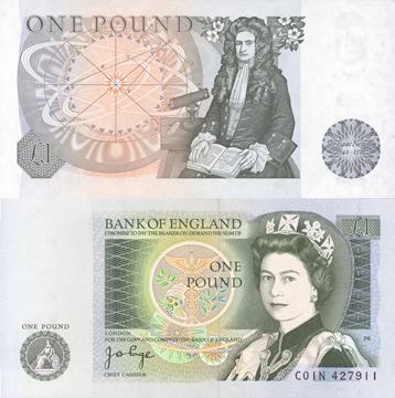 one pound 1 banknote