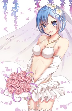 (e) Rem (re;zero) bride in revealing lingerie