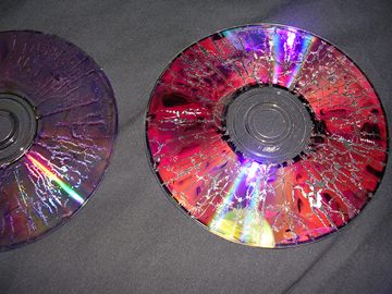 a damaged CD 2