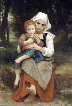 William Adolphe Bouguereau 1871 Frere et soeur bretons leo M