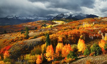 Mount Sneffels from Dallas Divide, Colorado, USA in Autumn