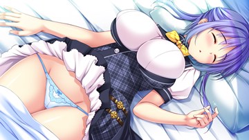(e) girl sleeping with exposed pantsu