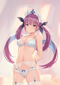 (e) Minato Aqua in lingerie