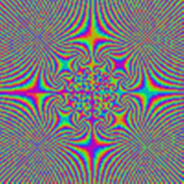 moire-fractal pattern with cycling palette