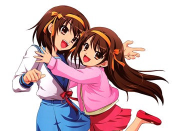 Haruhi and her younger self