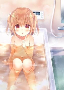 (b) girl sitting in bathtub by shiiba nae