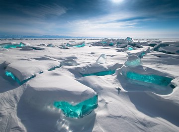 Translucent Ice of Lake Baikal, Russia