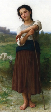 William Adolphe Bouguereau 1887 Jeune Bergere debout oleo USA