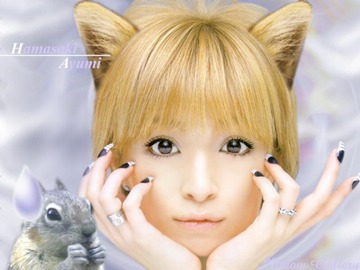 Ayumi Hamasaki with hair ears