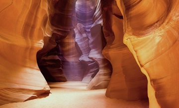 gold-violet Antelope Canyon, Arizona, USA