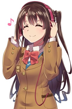 Shimamura Uzuki listening to music