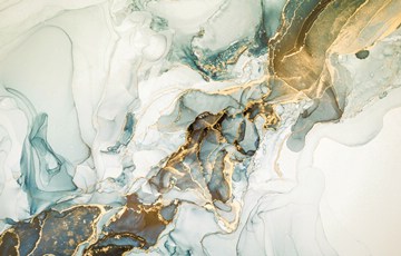 teal & white marble with golden veins