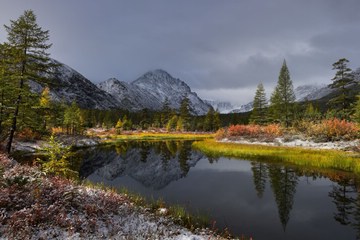 autumn brook near Jack London Lake, Kolyma, Russia