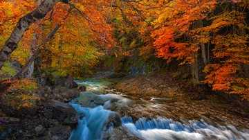 autumn equinox in Ordesa Valley, Huesca, Spain