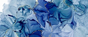 blue alcohol ink background, kintsugi style