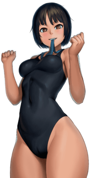 (e) Tachibana Miya in a one-piece swimsuit by lasterk (extracted)